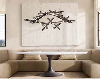 Wooden Chandelier | Modern Ceiling Light | Handmade Lighting | Eco-Friendly Pendant Lamp | Oak Loft Light | Dining Room Fixture