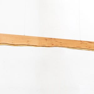 Oak Wood Rustic Light Fixture, Farmhouse Wooden Live Edge Chandelier For Dining Room, Unique Ceiling Light For Dining Table and Kitchen image 17