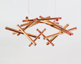 Wooden Chandelier- INTERSTELLAR xl lux-LED-Loft wooden light-designer lighting-modern lighting-wooden-modern-modern deco-big size chandelier