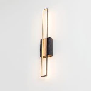 Slim Linear Wall Sconce, Vertical Tall Picture Light, Modern Wall Lamp Lighting, Industrial LED Wall Art Fixture – Minimalist Hallway Sconce