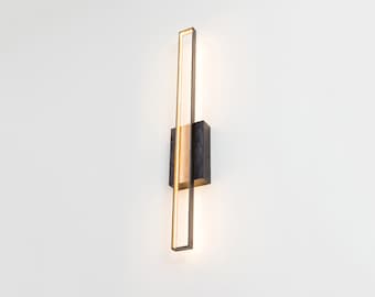 Slim Linear Wall Sconce, Vertical Tall Picture Light, Modern Wall Lamp Lighting, Industrial LED Wall Art Fixture – Minimalist Hallway Sconce