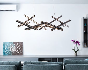 Wooden Chandelier-INFINITY XS LUX   light-designer lighting-modern lighting-luxury modern lights-wooden art-big size chandelier