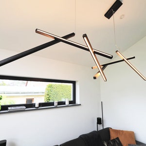 Moderner abstrakter Holzkronleuchter Holzleuchte, LED-Pendelbeleuchtung, umweltfreundliches Dekor, moderne Esszimmer und Bürobeleuchtung Bild 2