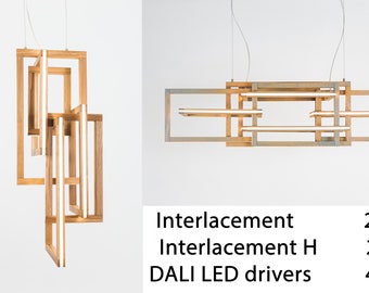 Intercement 2 pc and Interlacement H - 2Pc chandeliers and DALI LED drivers 4 pc