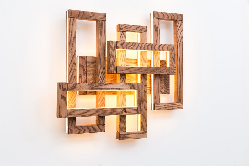 Wooden sconce-PLEX-LED-Loft wooden light-Loft-designer lighting-modern lighting-wooden-modern-wooden art-modern deco-sconce Brown Ash