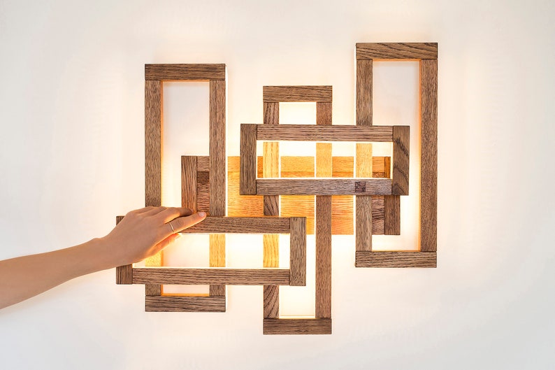Wooden sconce-PLEX-LED-Loft wooden light-Loft-designer lighting-modern lighting-wooden-modern-wooden art-modern deco-sconce Brown Oak