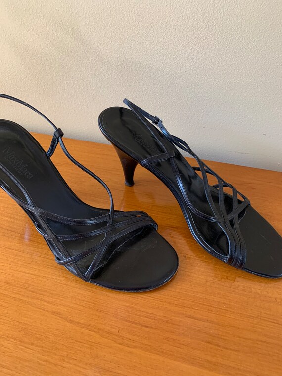 Max Mara black strappy sandals. 2” 50mm