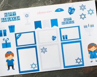 Hanukkah Collection for Erin Condren Life Planner, Plum Paper Planner, Filofax, Kikki K, Calendar or Scrapbook SH-123