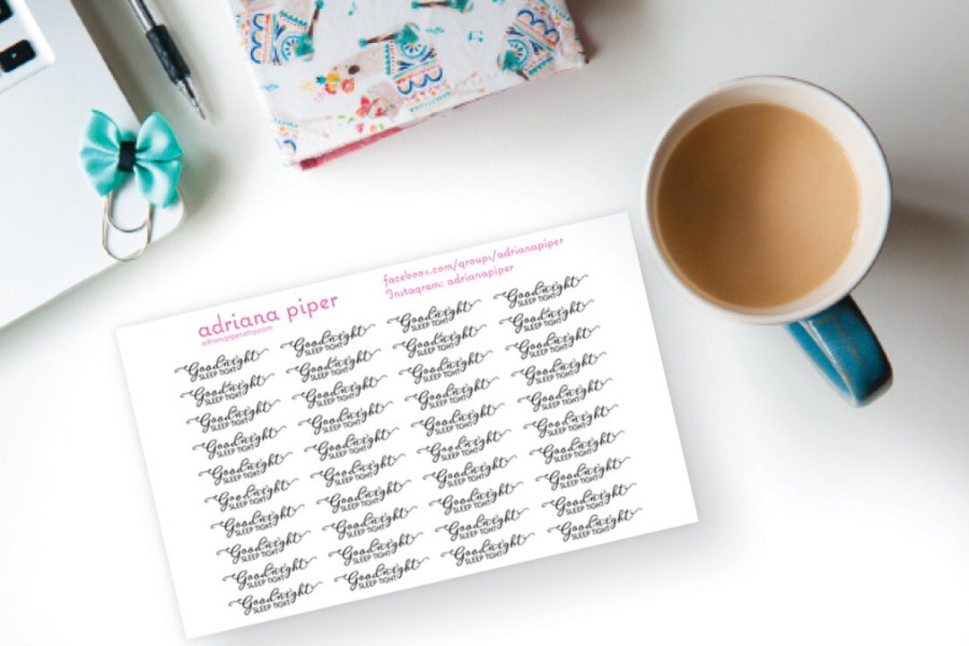 Goodnight Stickers for Erin Condren Life Planner, Plum Paper Planner ...