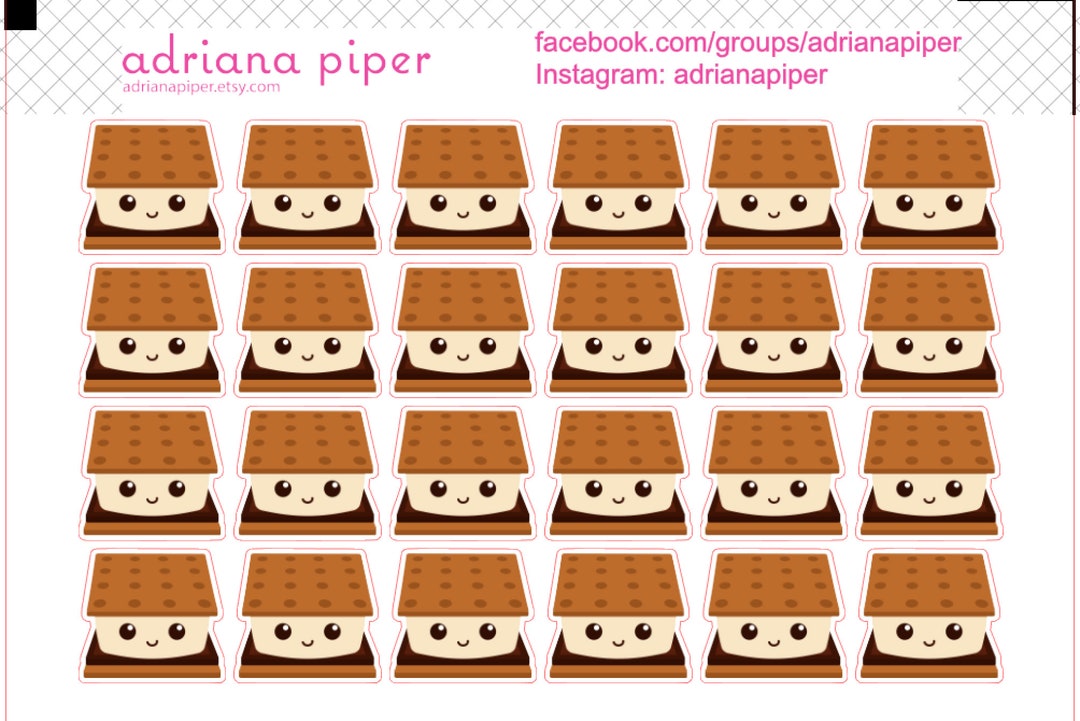 S'more Stickers for Erin Condren Life Planner Plum Paper - Etsy