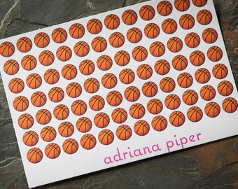 Basketball Stickers 84 ct for Erin Condren Life Planner, Plum Paper Planner, Filofax, Kikki K, Calendar or Scrapbook SH-109