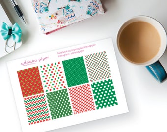 Christmas Box  Stickers  for Erin Condren Life Planner, Plum Paper Planner, Filofax, Kikki K, Calendar or Scrapbook