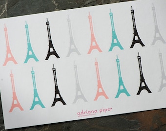 Eiffel Tower for Erin Condren Life Planner, Plum Paper Planner, Filofax, Kikki K, Calendar or Scrapbook SH-208