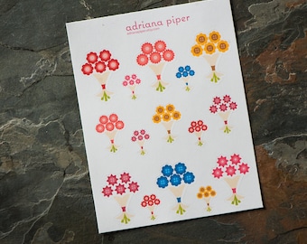 Flower Bouquet Mini for Erin Condren Life Planner, Plum Paper Planner, Filofax, Kikki K, Calendar or Scrapbook SH-209