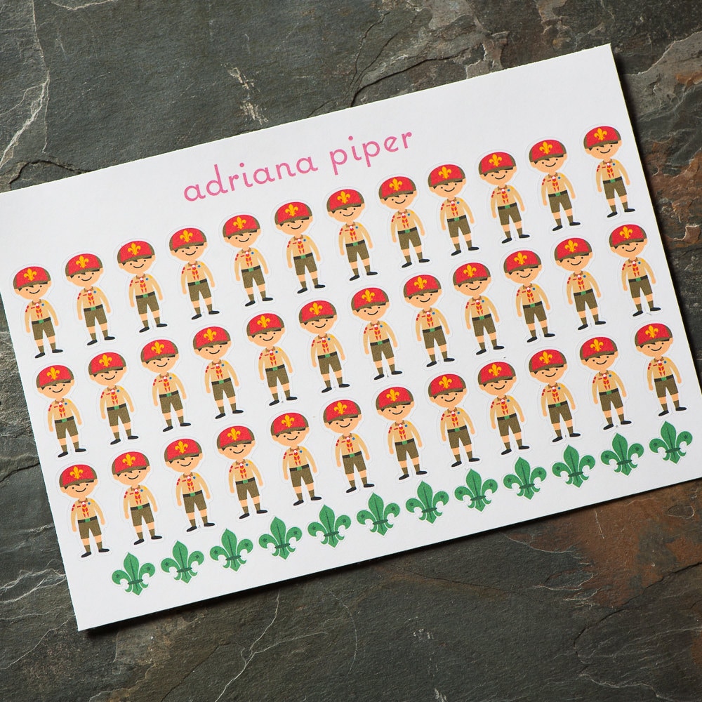 Boy Scout Stickers 48 or 86 ct for Erin Condren Life Planner Etsy