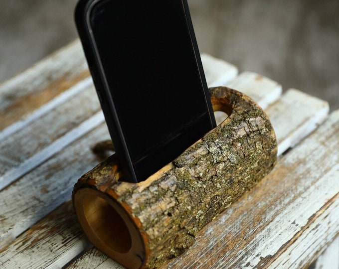 Wood Amplifier for Cell Phone Wood Phone Speaker Wood Phone Stand Holder for Desk Phone Stand Amplifier Acoustic Amplifier Phone Holder