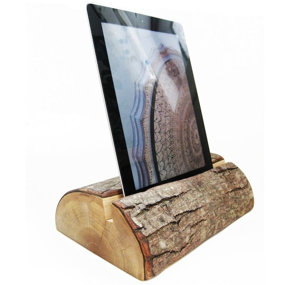 Natural Wood Tablet & iPad Nightstand Holder Etsy