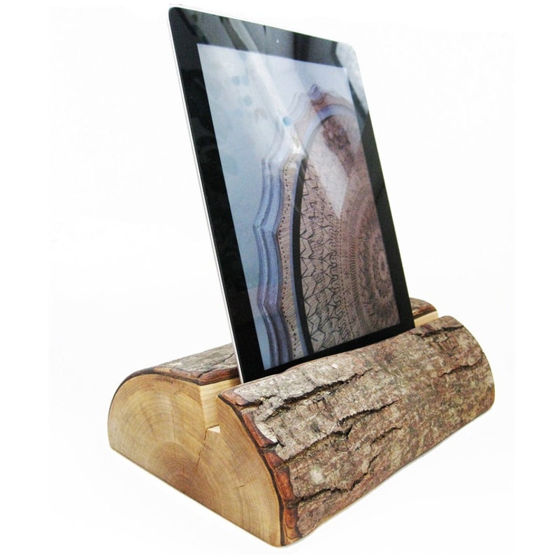 Natural Wood Tablet & iPad Nightstand Holder Etsy
