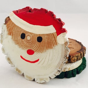 Holiday Wood Coasters & Wood Tree Ornaments | Tree Wood Holiday Coasters | Wood Holiday Decorations | Natural Tree Wood Decor