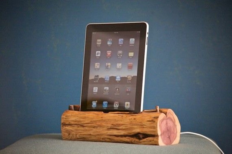 Natural Wood Tablet & iPad Nightstand Holder Etsy