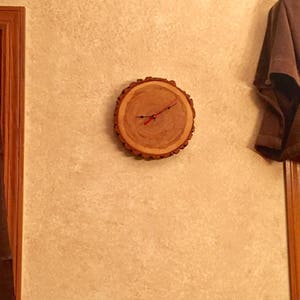 Wall Clock Tree Wood With Bark, 12 Hour Sealed Natural Wood Clock, 1 ...