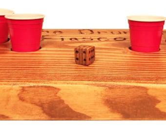 The Fiasco Drinking Game Made Out of Natural Solid & Stained Hardwood