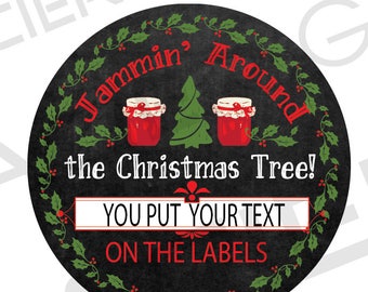 Editable Christmas Canning Gift Labels Template Round 2 Inch ...