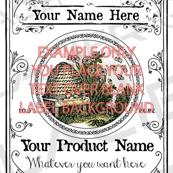 Honey Labels Vintage Raw Honey Tags Honey Gift Labels Digital Download DIY Honey Wedding Favors Labels Template YOU ADD Text
