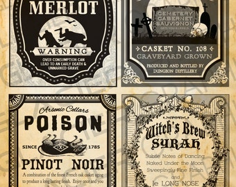 Witch Potion Labels - Etsy