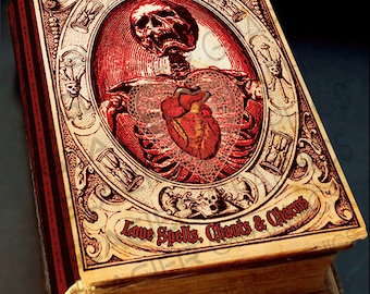 Vintage Halloween Spell Book Cover: Grimoire Image (Digital Download)