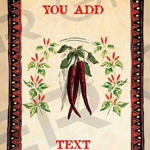 DIY Homemade Hot Sauce Label Editable Gift Tags Bottle Label Hot Sauce Labels Hot Sauce ...