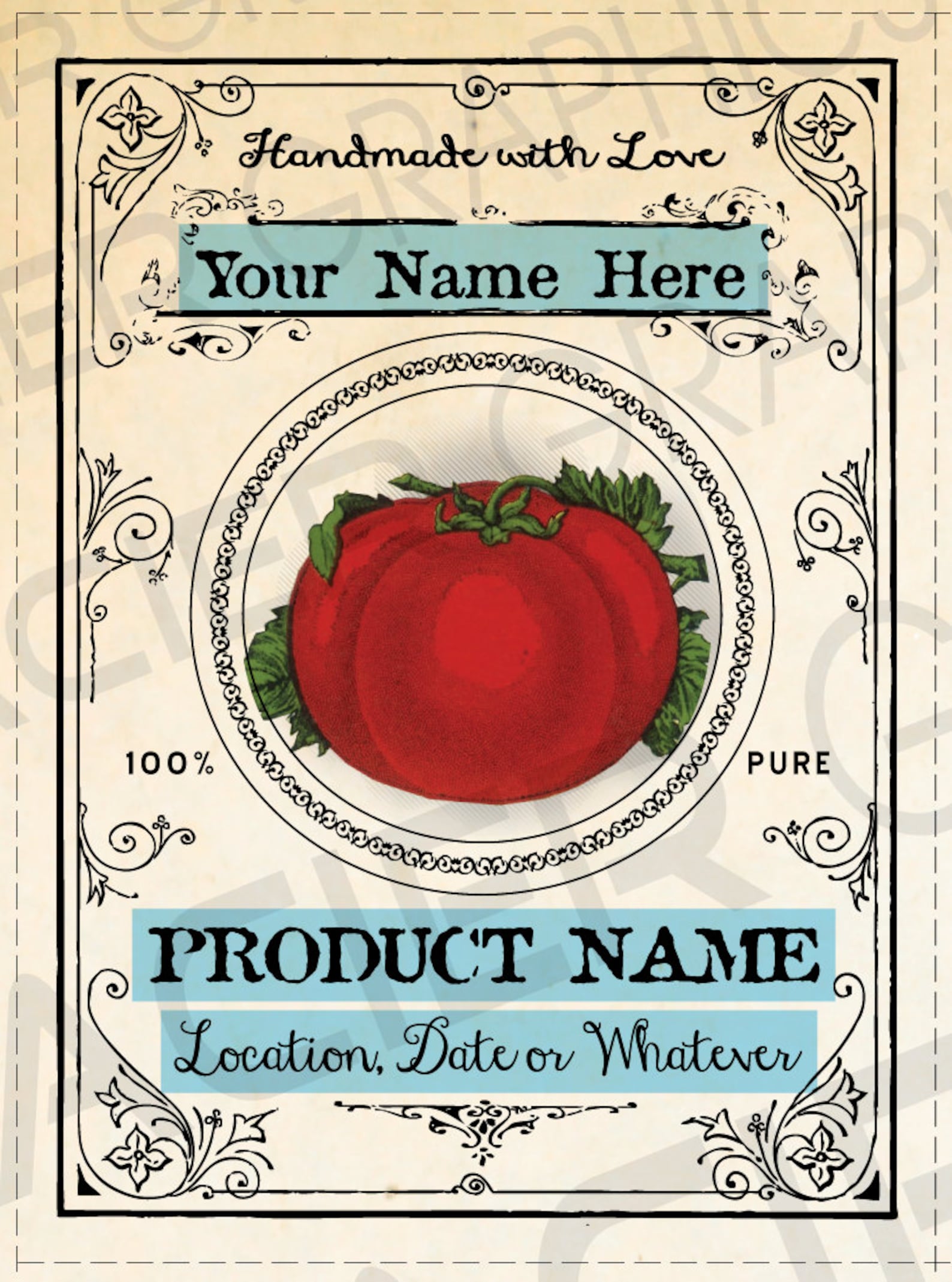 Tomatoes Label Tomatoes Canning Label Country Tomato Tags Etsy