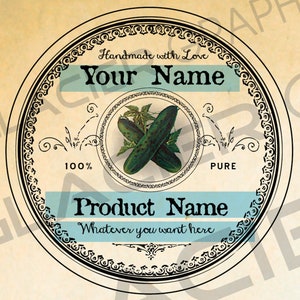Large Mouth Round Dill Pickles Labels 2.5in Pickle Canning Labels DIY Pickle Tags Digital Download Pickles Tag Clip Art Gift Tag Round Tag