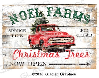 Country Christmas Tree Farm Primitive Sign Digital Download Country Farmhouse Christmas Printable Scrapbook Graphics Collage Sheet Clip Art