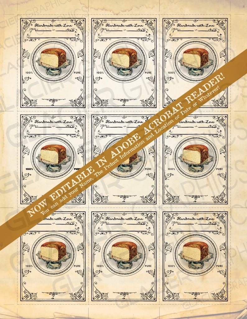 homemade bread label editable gift tags bread label baking