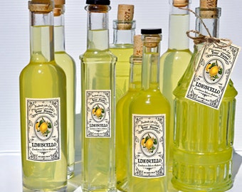 Blank Limoncello Labels You Edit Limoncello Canning Labels Download DIGITAL Limoncello Wedding Tags Limoncello Tall Specialty Bottle Labels