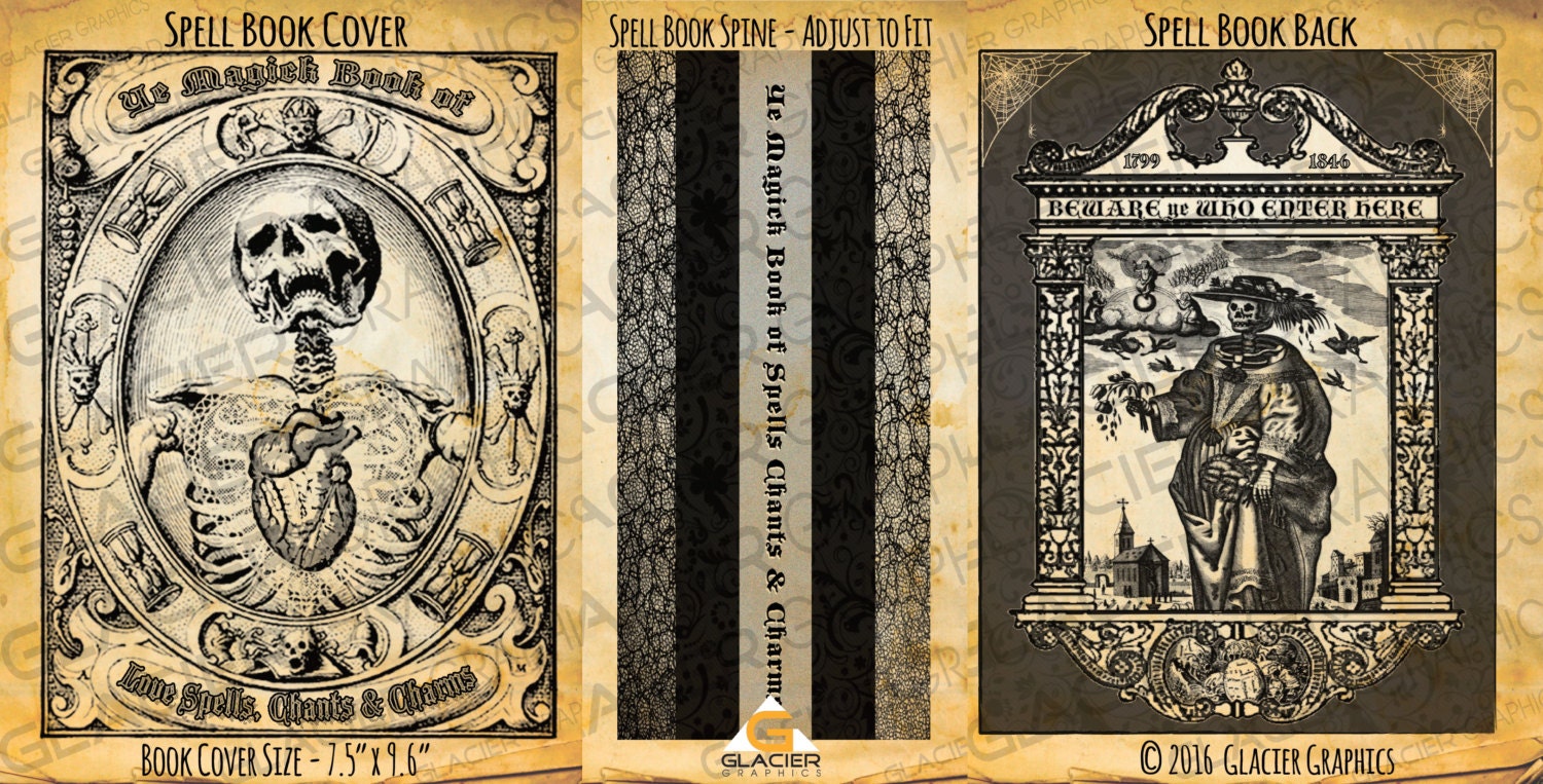 spell book cover halloween witch spell book cover digital download