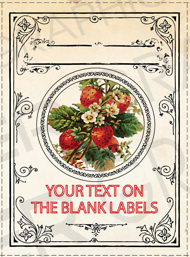 blank fruit jam canning labels vintage fruit jelly tags you etsy