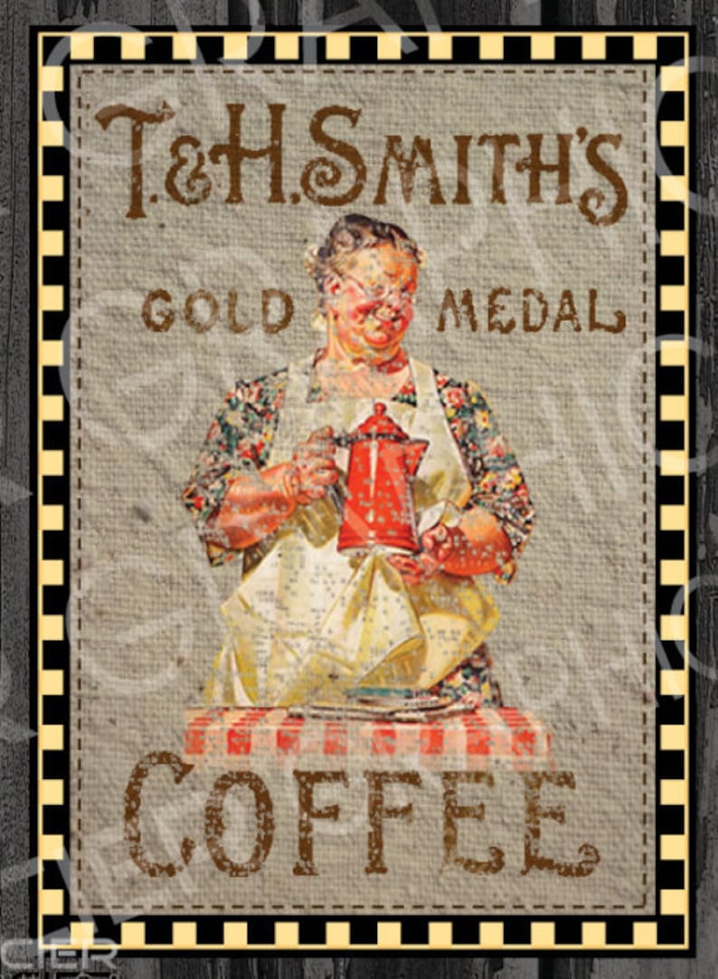 Country Farmhouse Printable Grain Sack Prim ATC Vintage ACEO | Etsy