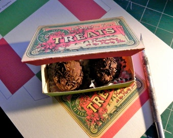 Christmas Gift Box Template DIY Christmas Treats Gift Box Digital Download DIY Christmas Template and Instructions Chritmas Printable Box