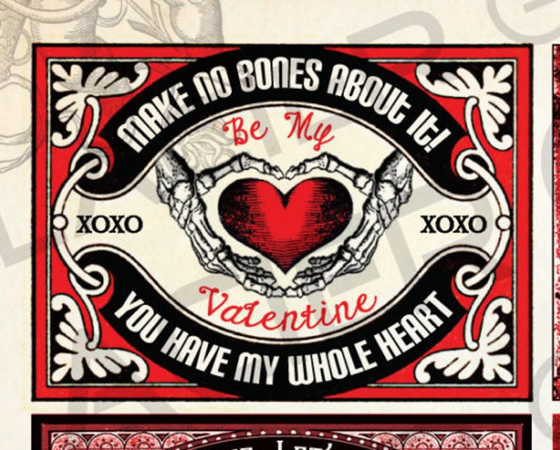 Goth Valentine Cards DIY Goth Grunge Valentine Cards ATC ACEO image 3