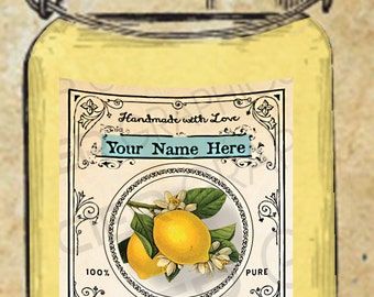Limoncello Bottle Label Custom Limoncello Label Lemon Tags Lemon Canning Tag EDITABLE Digital Download Printable Tag Canning Labels Download