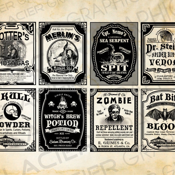 Poison Bottle Label - Etsy