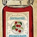 Raspberry Label Red Raspberry Jam Label Vintage Raspberry Canning Tags EDITABLE Digital Download ...