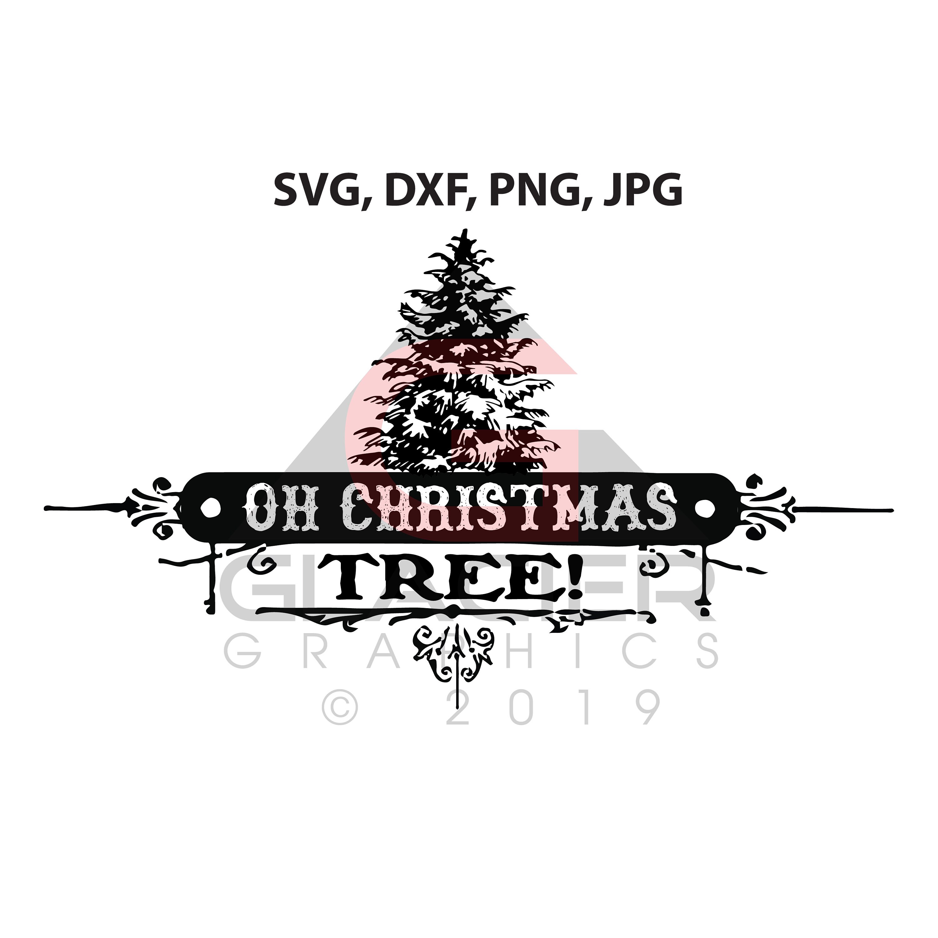 Download Rustic Oh Christmas Tree Svg Rustic Christmas Tree Die Cut Etsy