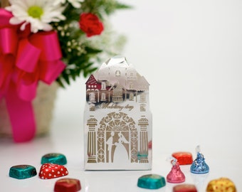 Castle Wedding Day Favor Box- Pack of 27
