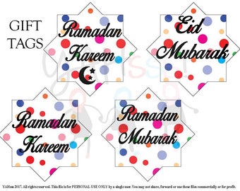 Eid/Ramadan Gift Tags DIY Instant download