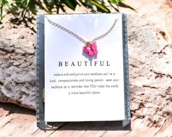 Personalised (Your Beautiful) Butterfly Gift | Butterfly Jewellery | Bridesmaid Gift | Wedding Jewellery Gift.