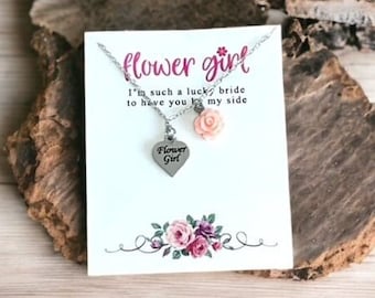 Personalised Flower girl Gift | Flower girl Jewellery | Thank You Flower Girl Gift | Personalised Flower Girl