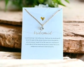 Personalised Bridesmaid Gift | Bridesmaid Jewellery | Thank You Bridesmaid Gift | Personalised Bridesmaid